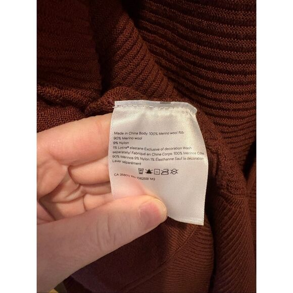 Lululemon Sit In Lotus Wrap II Merino Wool Cardigan Sweater Size 8 - Picture 6 of 10